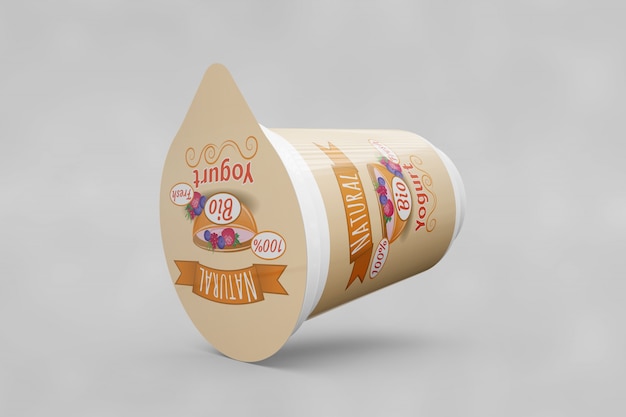 Kostenlose PSD joghurt-verpackungsmodell