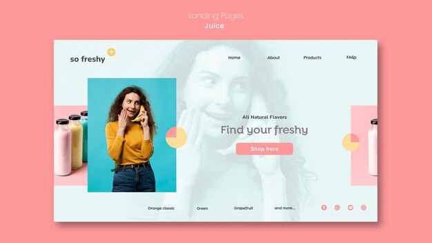 Juice Landing Page Web-Vorlage