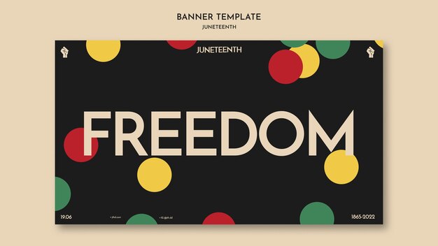 Kostenlose PSD juneteenth-banner-template-design