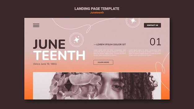 Juneteenth-Landingpage-Vorlage