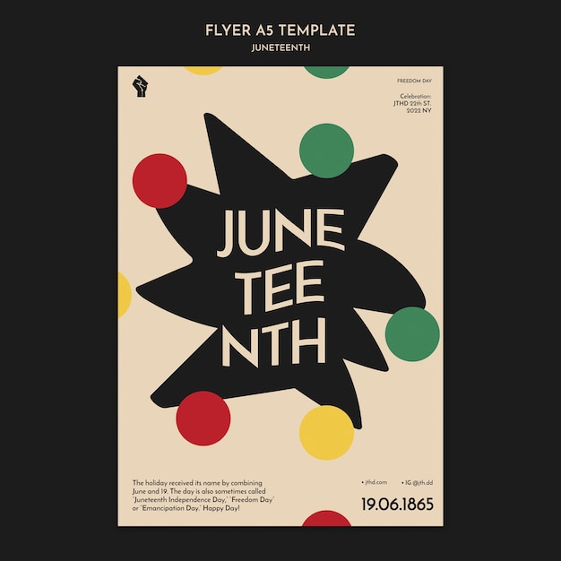 Juneteenth-Plakatschablonendesign