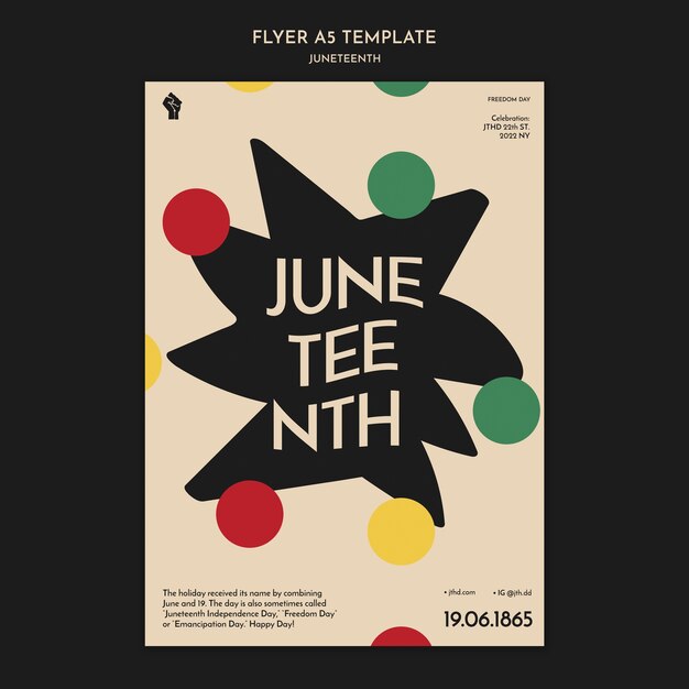 Juneteenth-Plakatschablonendesign