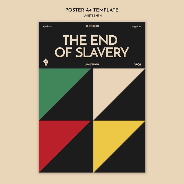 Juneteenth-Plakatschablonendesign