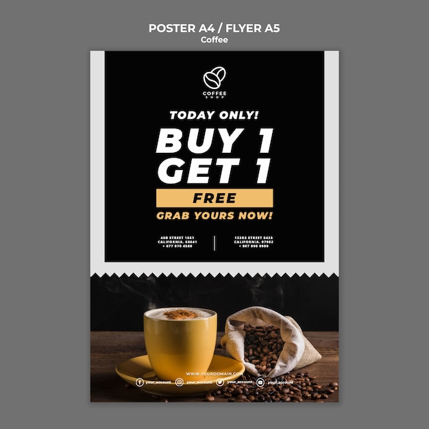 Kaffee Flyer mit Angebot
