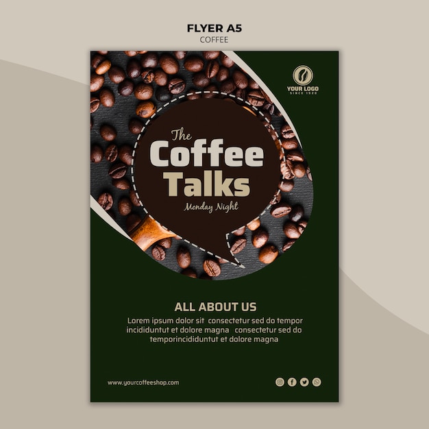 Kaffee Flyer Vorlage