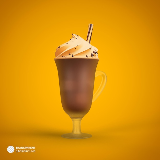 Kostenlose PSD kaffeetasse-symbol isolierte 3d-render-illustration