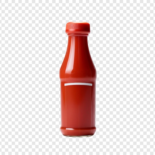 Ketchup-flasche isoliert auf transparentem hintergrund