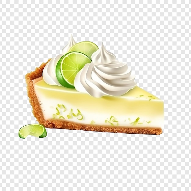 Kostenlose PSD key-lime-torte, isoliert auf durchsichtigem hintergrund