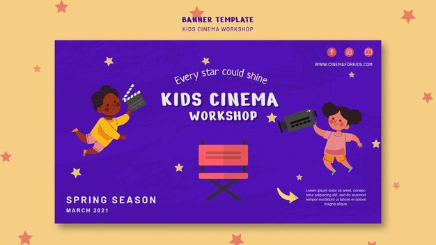 Kinder Kino Banner Vorlage