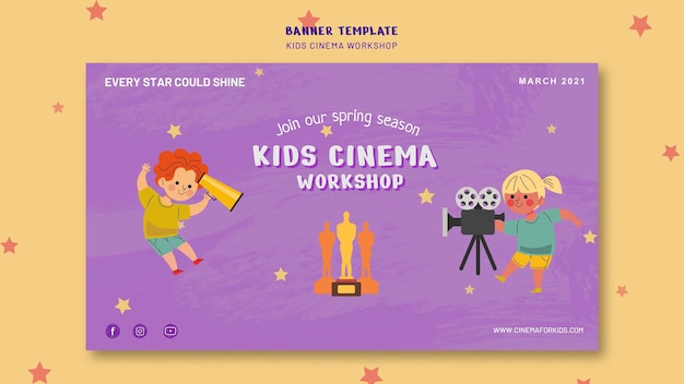 Kinder kino banner vorlage