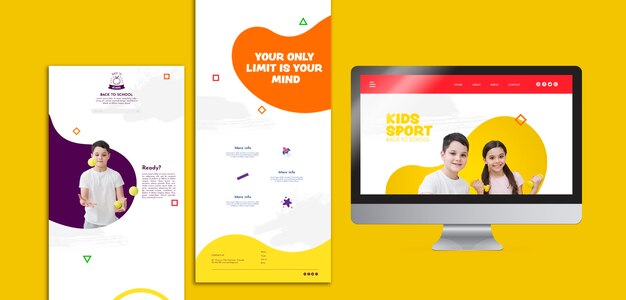 Kinder Sport Social Media Vorlage
