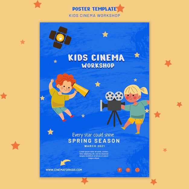Kinderkino-Plakatschablone