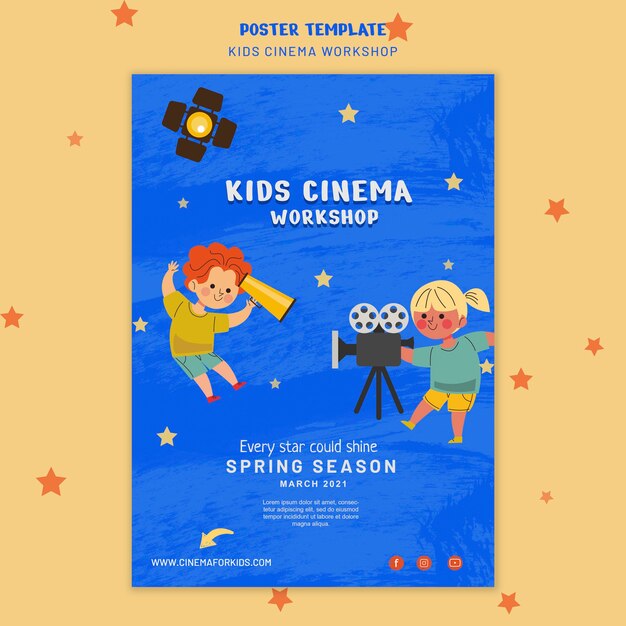 Kinderkino-Plakatschablone