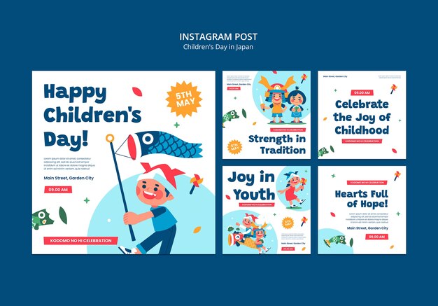 Kindertag in Japan Feiern Instagram-Posts