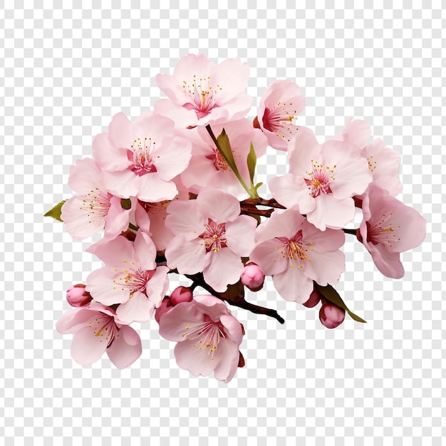 Kostenlose PSD kirschblütenblume png isoliert auf transparentem hintergrund