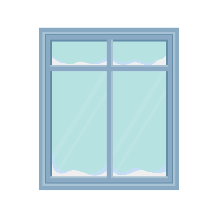Kostenlose PSD klare hausfensterillustration