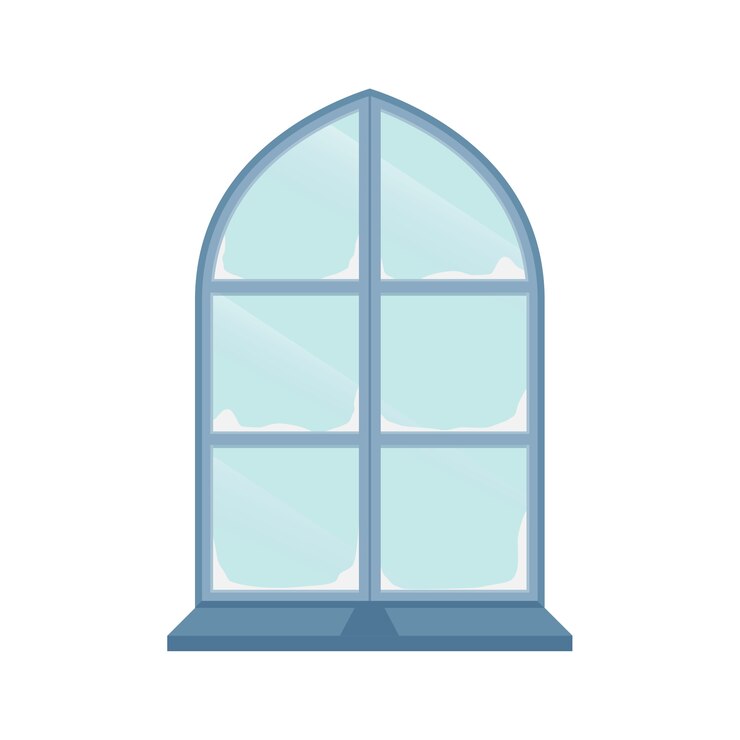 Kostenlose PSD klare hausfensterillustration