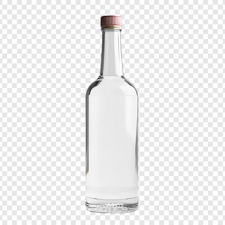 Kostenlose PSD klarglasflasche mit roter kappe elegante konstruktion einfache reinheit