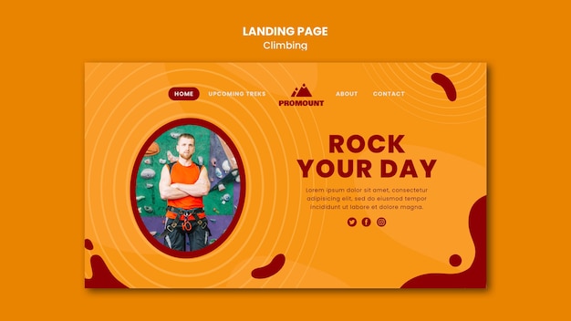 Klettern Landingpage Vorlage