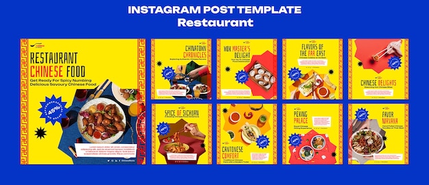 Köstliche instagram-beiträge für restaurants