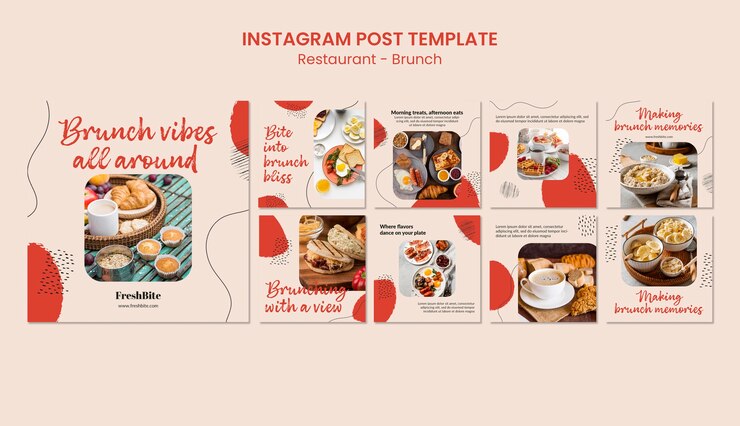 Kostenlose PSD köstliche instagram-beiträge für restaurants