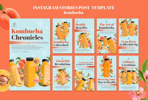 Köstliche Kombucha-Instagram-Geschichten