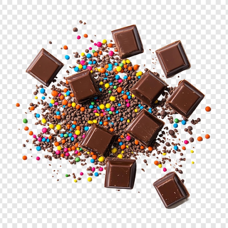 Kostenlose PSD köstliche schokoladenriegel und sprinkles