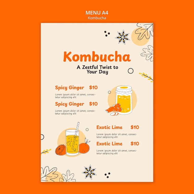 Kombucha-vorlagendesign