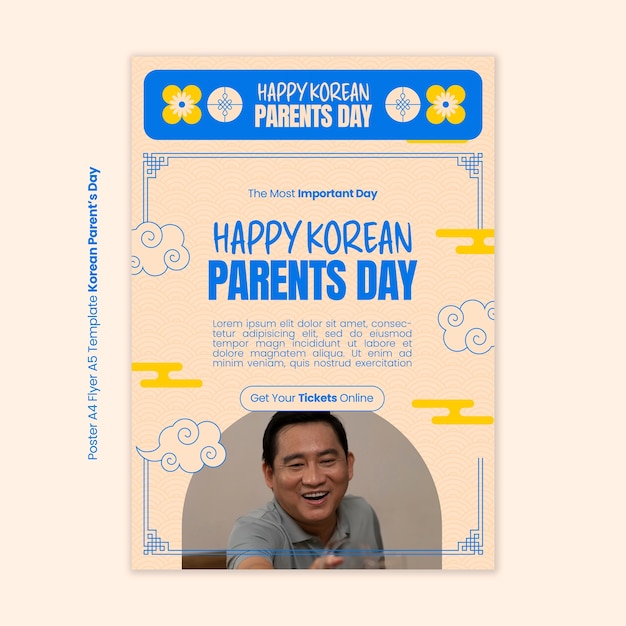 Koreanische Plakatvorlage für Elterntagsfeiern