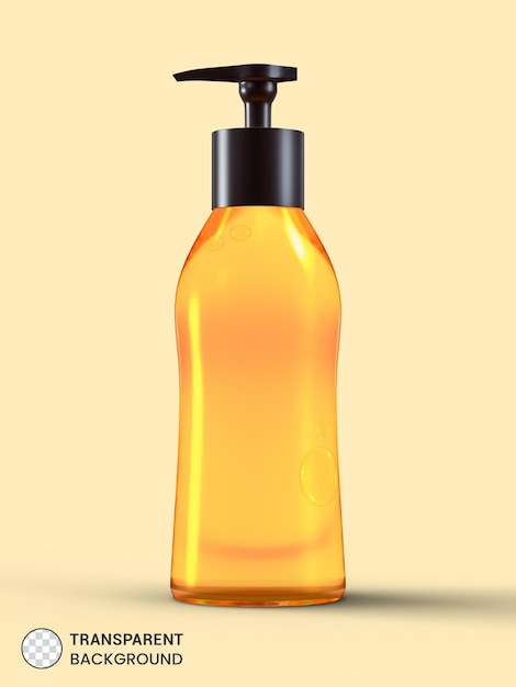 Kostenlose PSD kosmetische pumpflasche symbol isoliert 3d-render-illustration