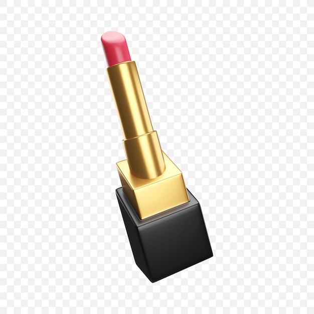 Kosmetisches Lippenstift-Symbol Isolierte 3D-Render-Illustration