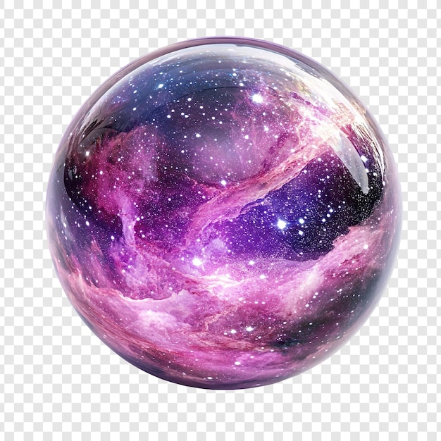 Kosmische Kugel Ein Universum, das in Glas festgehalten wurde