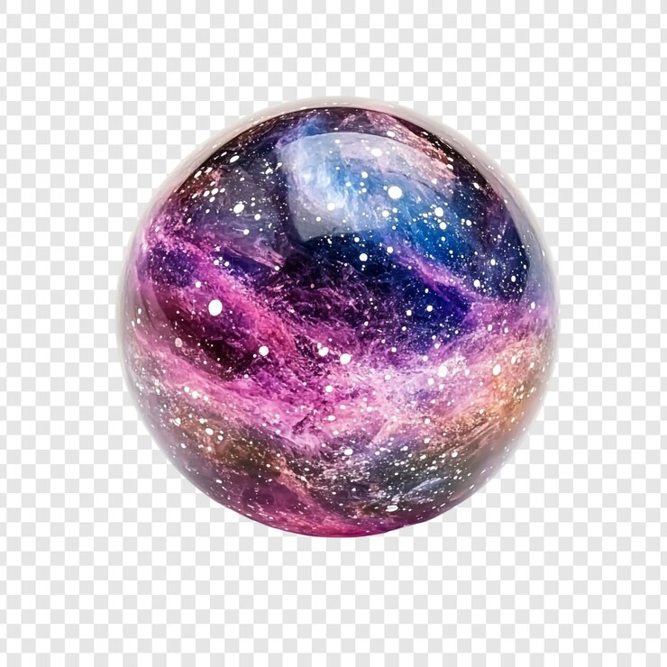 Kostenlose PSD kosmische kugel eine galaxie in einer glaskugel