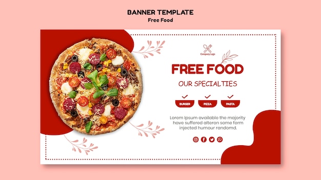Kostenlose Food Banner Design