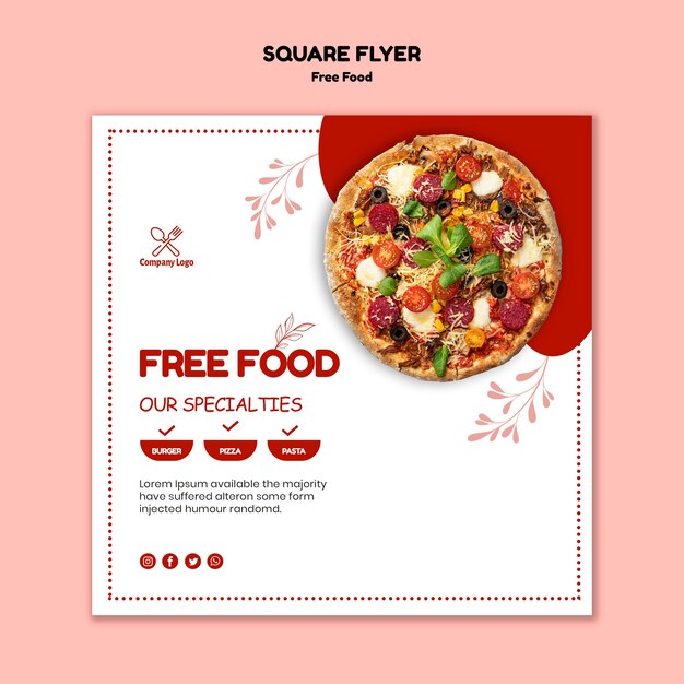 Kostenlose Food Flyer Design