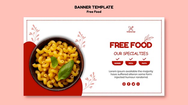 Kostenloses Food-Banner-Thema
