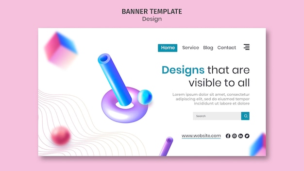 Kreative 3d-designs landingpage