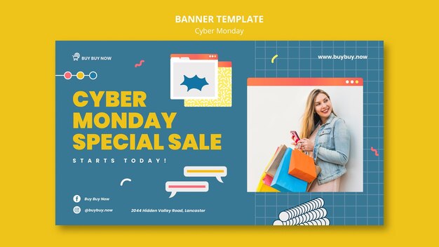 Kreative Cyber Monday-Verkaufsbanner-Vorlage