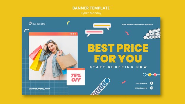 Kreative Cyber Monday-Verkaufsbanner-Vorlage