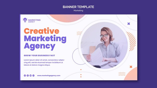 Kreative Marketing-Banner-Vorlage