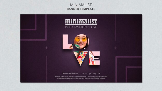 Kreative minimalistische Banner-Vorlage