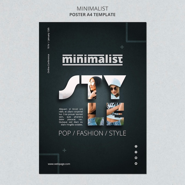 Kreative minimalistische Flyer-Vorlage