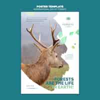 Kostenlose PSD kreative wälder tag flyer vorlage