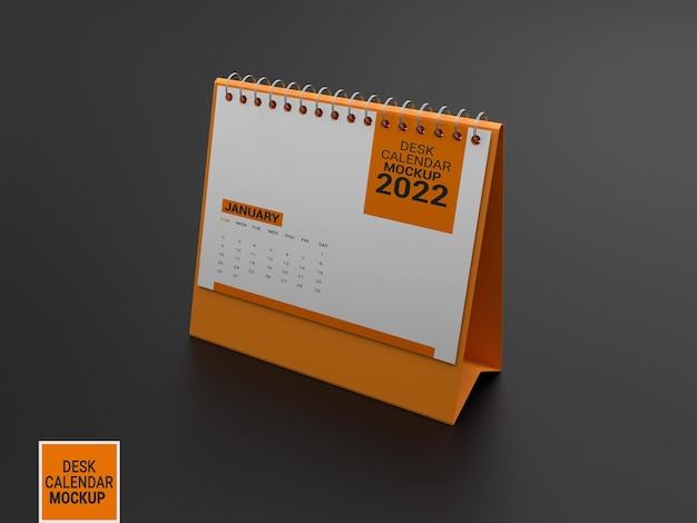 Kreatives 3d-modell des tischkalenders 2022