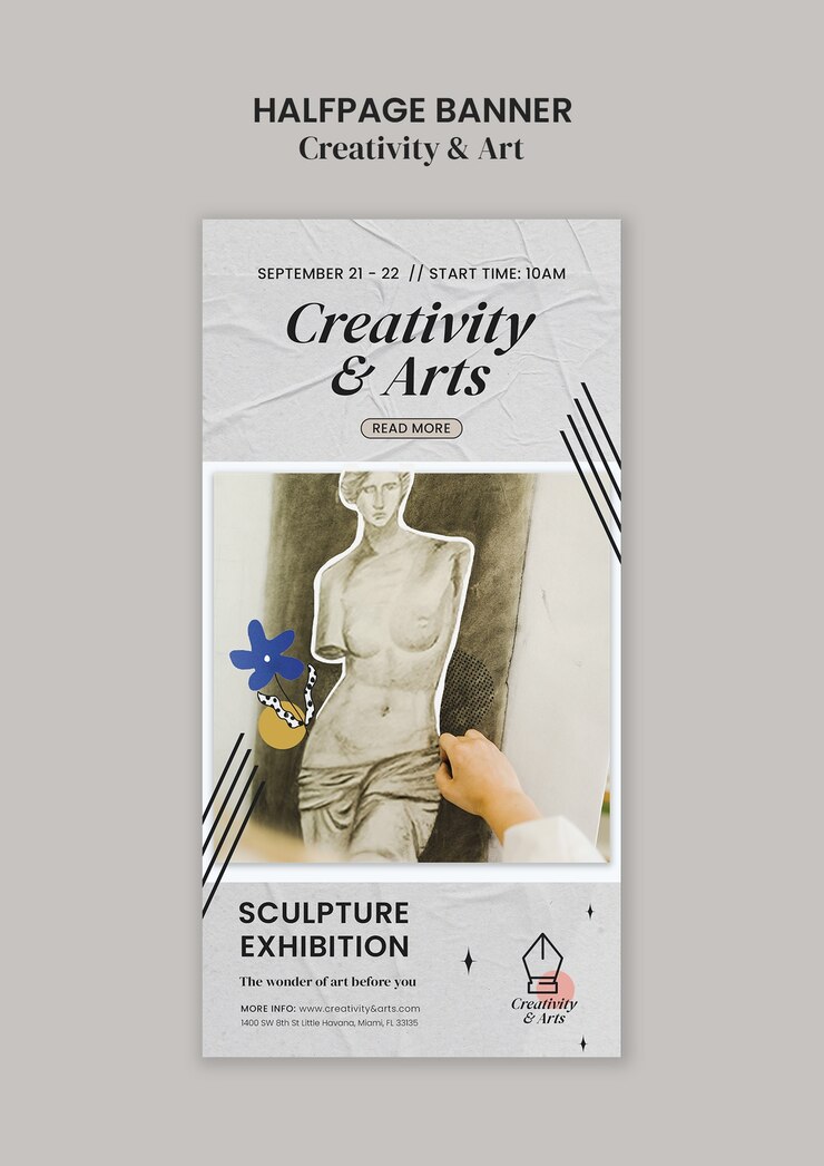 Kostenlose PSD kreativität und kunst template design