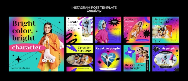 Kreativitätsvorlage für flaches Design