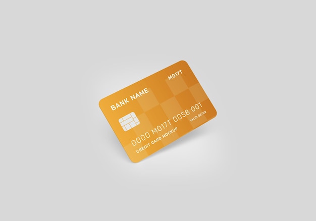 Kostenlose PSD kredit- oder debitkartenmodell aus kunststoff