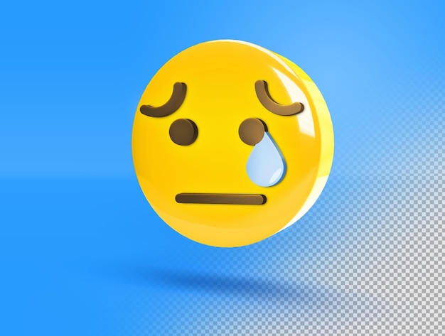 Kostenlose PSD kreisförmiges weinendes 3d-emoji