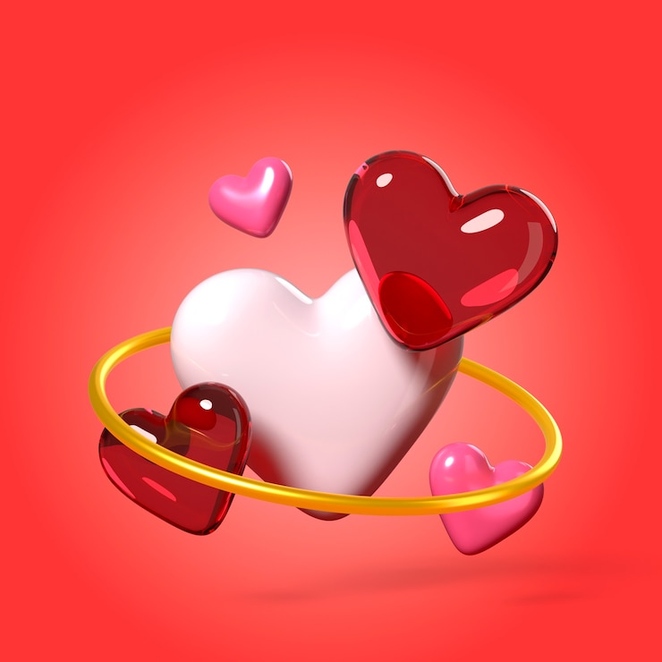 Kostenlose PSD kristall valentinstag-ikonen-design