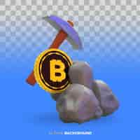 Kostenlose PSD kryptowährung bitcoin mining illustration.. 3d-darstellung